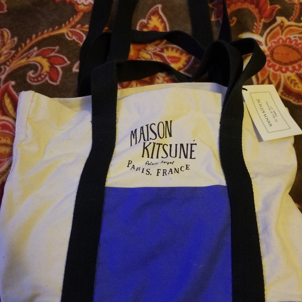 Maison kitsune tote bag